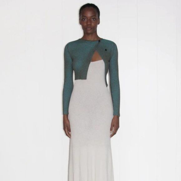 Paloma Wool Zaha Women's Asymmetric Double Color Knit Jacket Top no 1154 - Picture 3 of 7